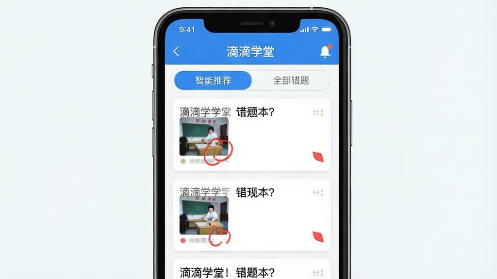 һ���ֻ�APP�����ͼ���Ĳ廭����Ļ����ʾ���ε�ѧ�á��Ĵ��Ȿҳ�棬ҳ������һ�д��⿨Ƭ��ÿ�ſ�Ƭ������Ŀ����ͼ�ͺ�ɫ��ǣ������С������Ƽ����͡�ȫ�����⡱�ı�ǩ�л���������ɫ������Ϊ�������Ϊ���UI��ƣ�ϸ�����������ʸɾ����޶���Ԫ��