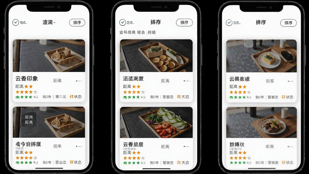 һ��չʾ����ӡ��APP�����ŵ��Ƽ�������ֻ���ͼ����������һ���б����֣�ÿ���ŵ꿨Ƭ����ʾ�ŵ����ơ����롢���ֺ�Ӫҵ״̬�������ǰ�ɫ����Ƭ����΢��Ӱ��������ɸѡ������ť����������ˬ�ִ������ʸɾ������������ɱ�
