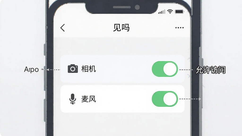 һ�ű�ƽ�������ֻ�����ʾ��ͼ��չʾ������App��Ȩ������ҳ�棬������ע�ˡ�������͡���˷硱����Ȩ�޿��أ��������������������ֱ�ע���������ʡ������ɾ��ִ�