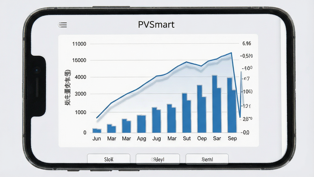 PVSmart ��ʷ���ݱ������棬�ֻ���Ļ��ʾ����ͼ����״ͼ��ϣ�����Ϊ�·ݣ�����Ϊ��������ͼ���Ϸ���