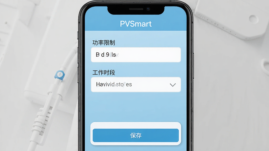 PVSmart �豸�������ý��棬�ֻ���Ļ��ʾ�������ñ����������ֶΰ���