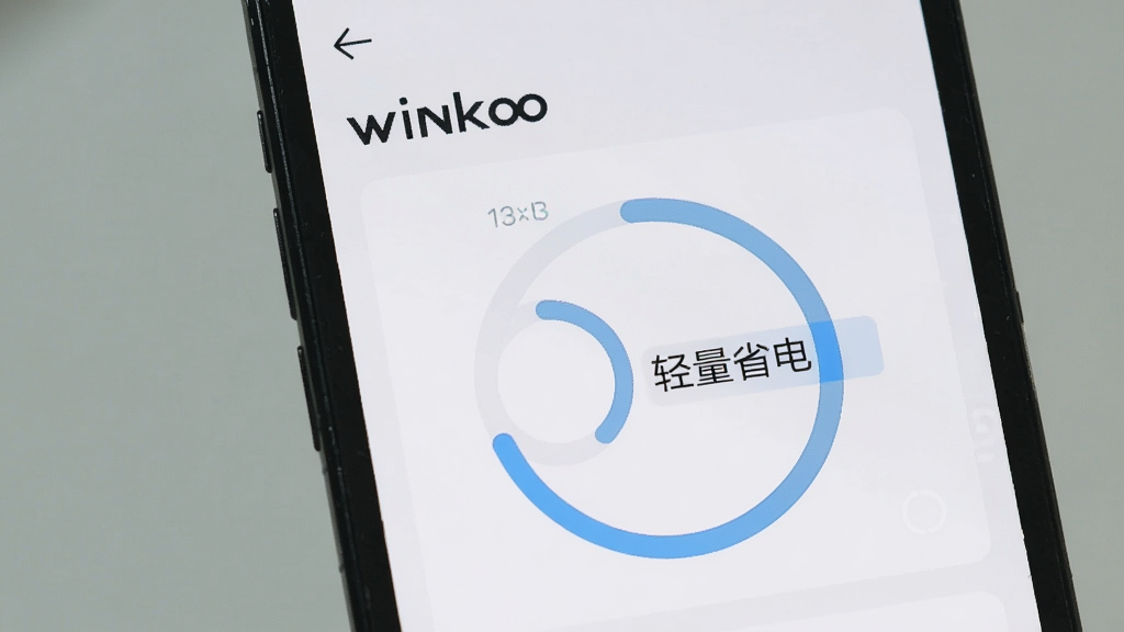 �ֻ���Ļ��ʾwinkoo�Ĵ洢ռ����Ϣҳ�棬��Ļ����һ�����Ļ��ν�������ʾռ�ÿռ��С���Ա��С�����ʡ�硱�����ֱ�ǩ�������ǰ�ɫ��ǳ��ɫ������Լ��ˬ�����ʸɾ��޶���Ԫ��