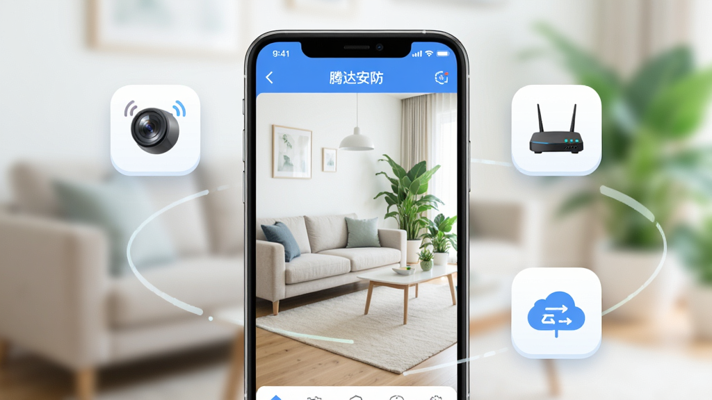 һ��չʾ�ڴﰲ��App���Ľ���ĳ���ͼ������������һ�������ֻ�����Ļ����ʾ���ڴﰲ����ʵʱ��ػ��棬��������һ�������Ŀ�������ɳ������ֲ���ֻ���Χ�����ż���������Сͼ�꣬�ֱ��������ͷ��·�������ƴ洢�����岼�ָɾ���ˬ������ִ��Ƽ��У�ϸ��Բ�󣬻����������޶���Ԫ�ء�