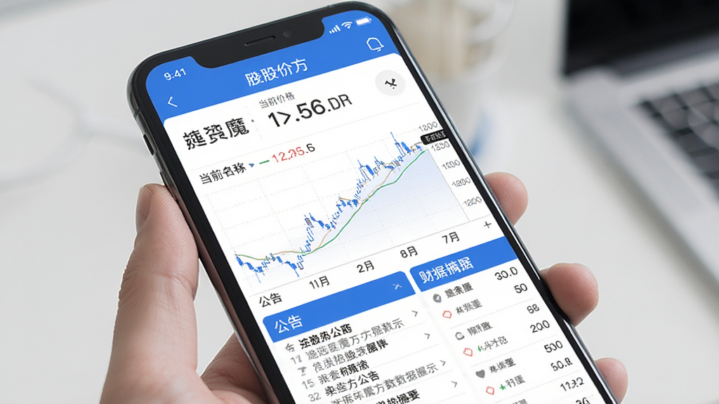 ѡ��ħ������չʾ���棬�ֻ���Ļ����ʾһֻ��Ʊ����ϸҳ�棬�Ϸ��ǹ�Ʊ���ƺ͵�ǰ�۸��м��Ƿ�ʱͼ���·��ǹ����б��Ͳ�������ժҪ�������԰�ɫΪ������ɫ��׺���Ű����룬�����ˬ�����������޶���Ԫ��