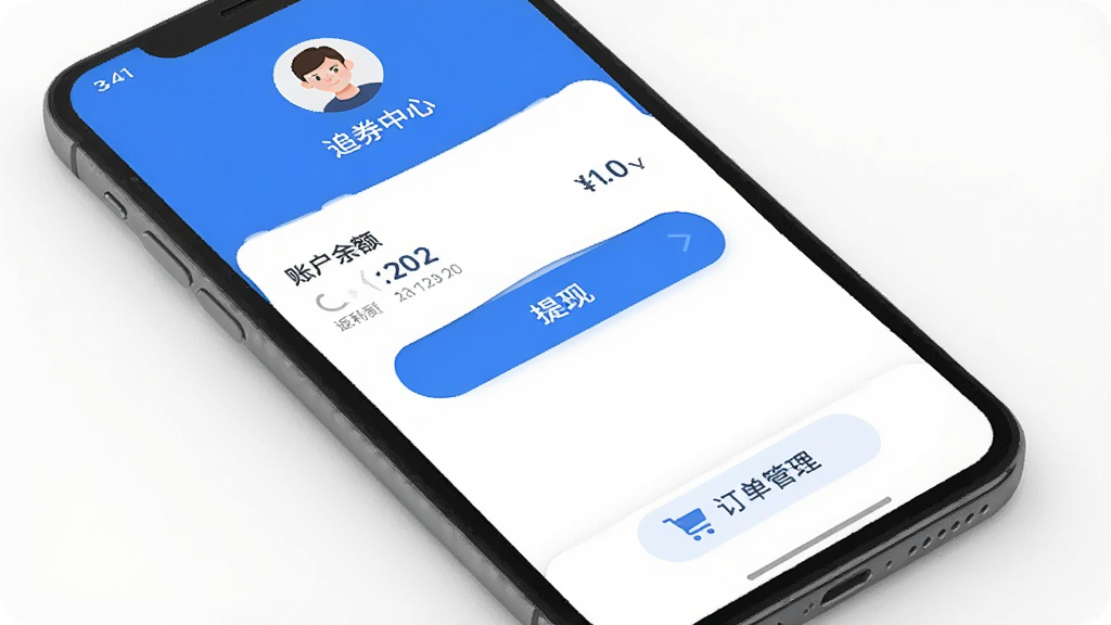 ׷ȯAPP�������Ľ��棬�ֻ���Ļ��ʾ�˻����ͷ�����¼�б����������û�ͷ����ǳƣ��м������ְ�ť���ײ��ж���������ڣ�����Լ��������ɫ�����ʸɾ����޶���Ԫ��