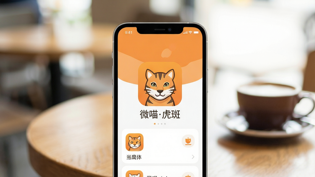 һ��չʾ�ֻ�Ӧ�ý����ͼƬ�������������ֻ���Ļ����Ļ����ʾ�š�΢�����ߡ���Ӧ��ͼ��ͼ����ˬ�������棬�������ִ���ƽ����ɫ��Ϊ��ů�ĳ�ɫ�Ͱ�ɫ���䣬�������黯���ճ�������翧�ȹ����棬����������������ʸɾ��������޶���Ԫ�أ��������һ�����ɱ�ݵĸо�