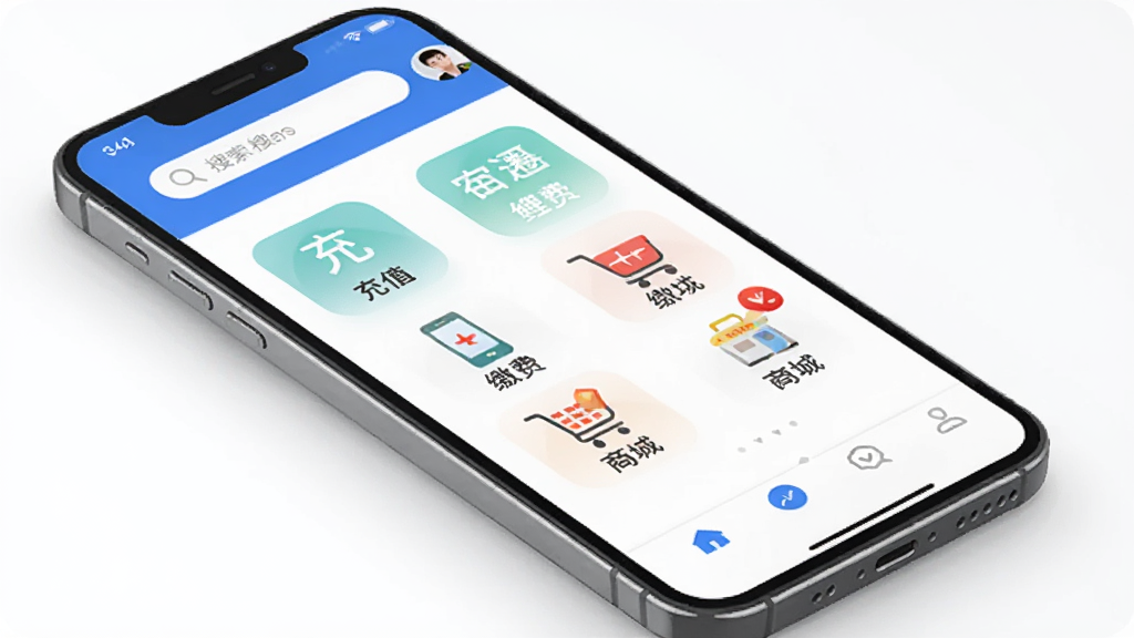 һ��չʾ���鸣��ȦApp���Ľ�����ֻ�ģ��ͼ���ֻ���Ļ����ʾ���鸣��Ȧ����ҳ��ҳ�涥�������������û�ͷ���м��Ǹ���������������ͼ�꣬���ֵ���ɷѡ��̳ǵȣ��ײ��ǵ����������岼������������ִ���Լ��������ɫ�����ʸɾ����޶���Ԫ��