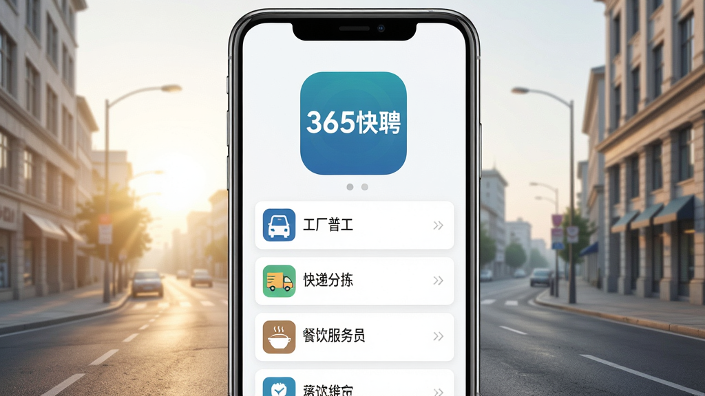 һ���ֻ���Ļչʾ���棬��Ļ�����ǡ�365��Ƹ����APPͼ�꣬ͼ���·���ʾ�����Ĺ�����λ�б������������չ�����ݷּ𡢲�������Ա�ȸ�λ��Ƭ�������ǳ����峿�Ľ־������дʵ������ϸ�����������ʸɾ����޶���Ԫ��