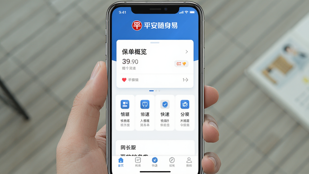 ƽ�������� �ֻ�Ӧ��������չʾ������������һ�������ֻ�����Ļ����ʾƽ��������APP��ҳ��������ƽ��������Ʒ�Ʊ�ʶ���м�������ʾ����������Ƭ�Ϳ�ݹ���ͼ�꣬�ײ�Ϊ�����������岼������������ִ���Լ��������ɫΪ�������ʸɾ��������޶���Ԫ��