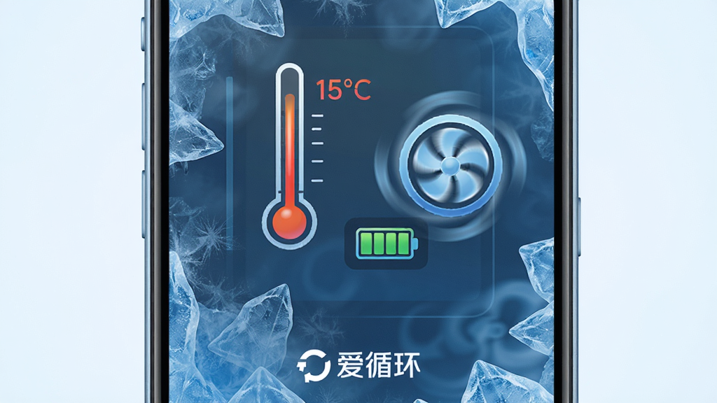 ��ѭ���ֻ����¹��ܽ��棬����չʾ�ֻ���Ļ��ʾ�¶ȼƺ͵��ͼ�꣬�¶ȼ���ʾ��ǰ�¶�ƫ�ߣ��Ա���һ������ͼ��������ת��ʾ�����У���������ɫ��˪Ч��������ײ��С���ѭ������ʶ�������ˬ�Ƽ���ϸ�ھ��£����ʸɾ����޶���Ԫ��