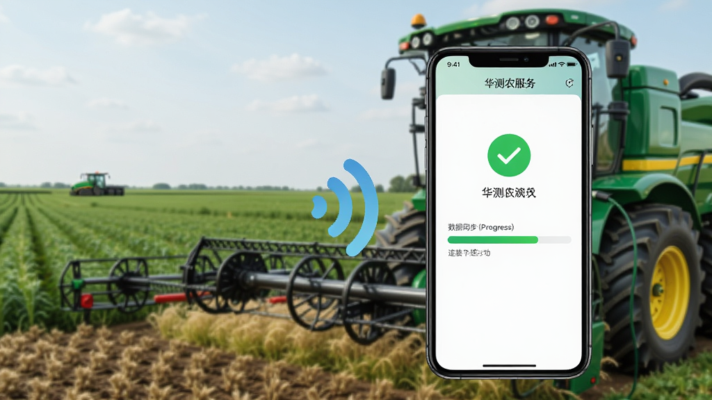 һ��չʾ����ũ��App�豸���ӽ����ʾ��ͼ��������һ���ֻ�ͨ�������ź�������һ̨ũ���豸���ֻ���Ļ��ʾ���ӳɹ�������ͬ���Ľ�������������ũ������Ƽ��У����ʸɾ��޶���Ԫ��