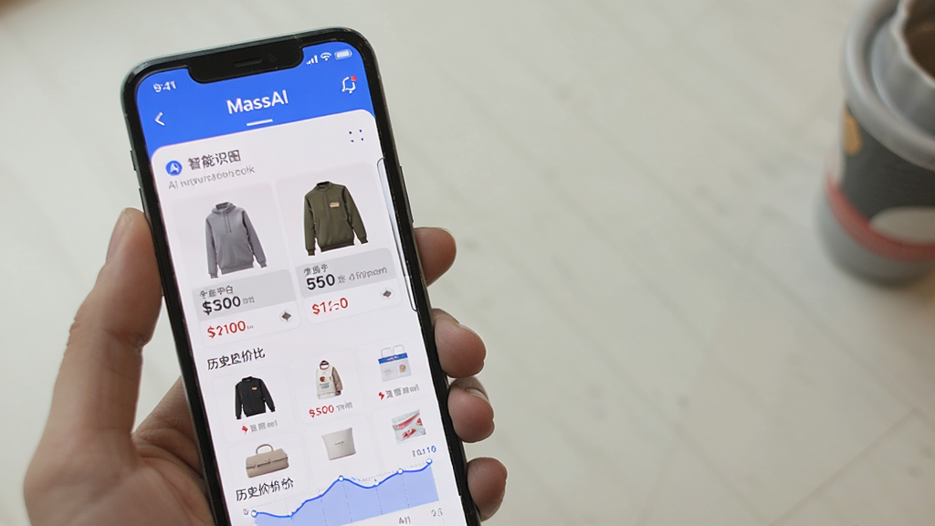 MassAI �ֻ����� չʾAI����ʶͼ�ȼ۹��� �û�ɨ����Ʒ����Ļ��ʾ���ƽ̨�۸�ԱȺ���ʷ�۸����� ������ ������ɫ �ɾ��޶���Ԫ��