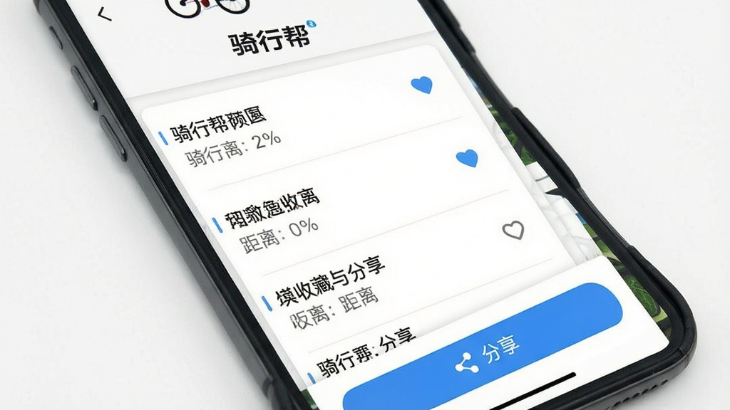 һ��չʾ���а�APP·���ղ���������ܵ��ֻ���ͼ���ֻ���Ļ����ʾ·���б�ҳ�棬ÿ��·�������ơ�������ղ�ͼ�꣬��Ļ�ײ��з�����ť�������С����а���ֱ�ʶ������Ϊ��ɫ����������ˣ����ʸɾ��޶���Ԫ��