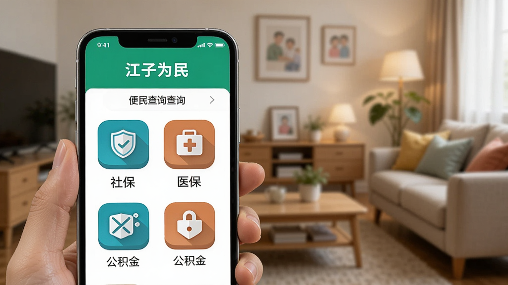 һ��AI���ɵ�ͼƬ������������һ�������ֻ�����Ļ��ʾ������Ϊ��App�ı����ѯҳ�棬ҳ�������������籣��ҽ����������Ȳ�ɫͼ�꣬��������ܰ�ļ�ͥ�������������дʵ��ϸ�ڷḻ������������������ͣ�������Ԫ��