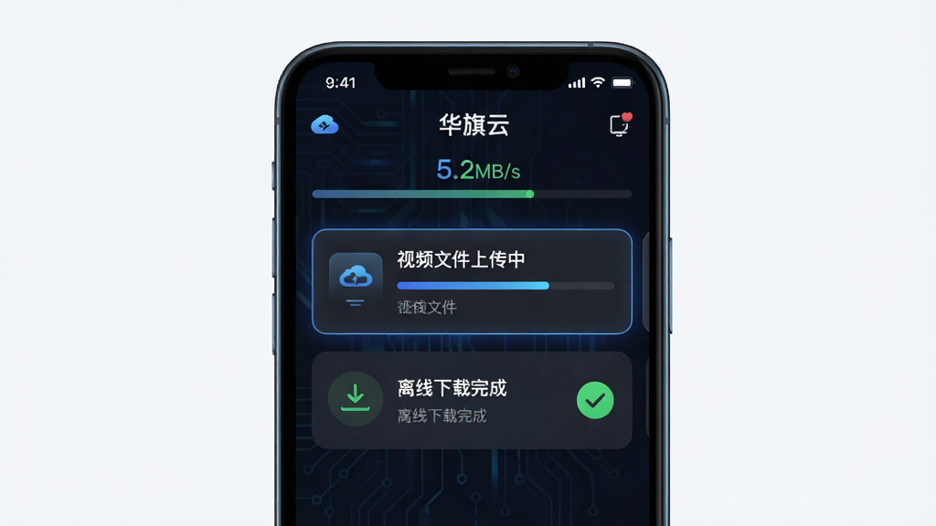 �ֻ�����չʾ�������ơ��ϴ����������б���������ʾ�ϴ��ٶȡ�5.2MB/s�����·�����������Ƭ��һ����ʾ����Ƶ�ļ��ϴ��С�������������һ����ʾ������������ɡ�����ɫ�Թ�����������ɫģʽΪ�������Ƽ���ʮ�㣬�������������ʸɾ����޶���Ԫ��