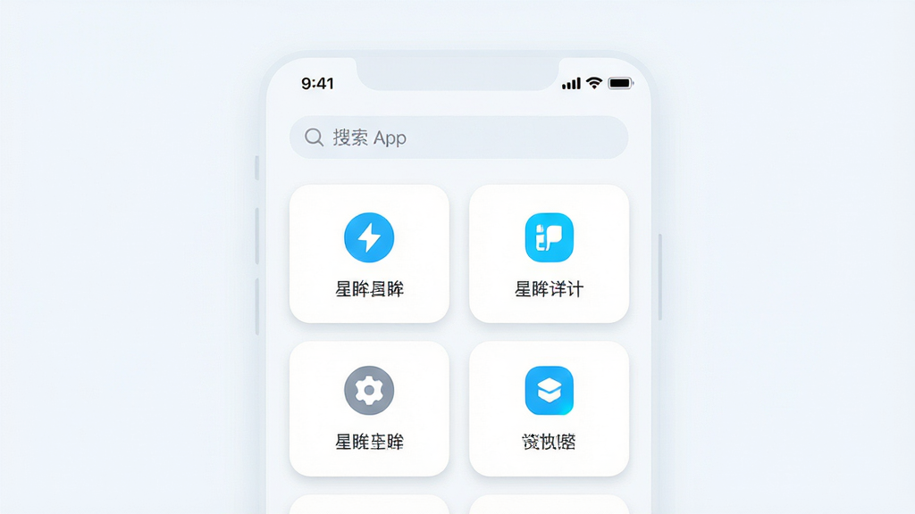 ���� �������ܽ���չʾͼ�����壺����App�ļ�����������ͼ�����֣������Ϊ���������֣��Ϸ��Ƕ���״̬�����������·���������������Ĺ��ܿ�Ƭ���Ű棺���ܿ�Ƭ����Բ�Ǿ�����ƣ�ÿ����Ƭ����һ��ͼ��ͼ�����ֱ�ǩ����������ִ��磬��ɫ��Ϊ��ɫ��ǳ��ɫ����׺������ɫͼ�ꡣϸ�ڣ���Ƭ����΢����ӰЧ�������������޾�ݣ�����ɾ����ࡣ���ʣ����壬�޶���Ԫ�أ���������ͨ͸��