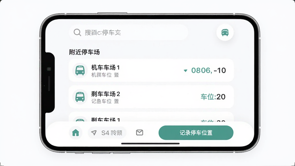 ������ͣ ������չʾ ������һ����Լ��ͣ������App���� ����Ϊ���������� �м���ʾ����ͣ�����б���ʣ�೵λ���� �ײ��е����ͼ�¼ͣ��λ�ð�ť �Ű����� ����ִ���ƽ ϸ��Բ�� ���ʸɾ� �޶���Ԫ��