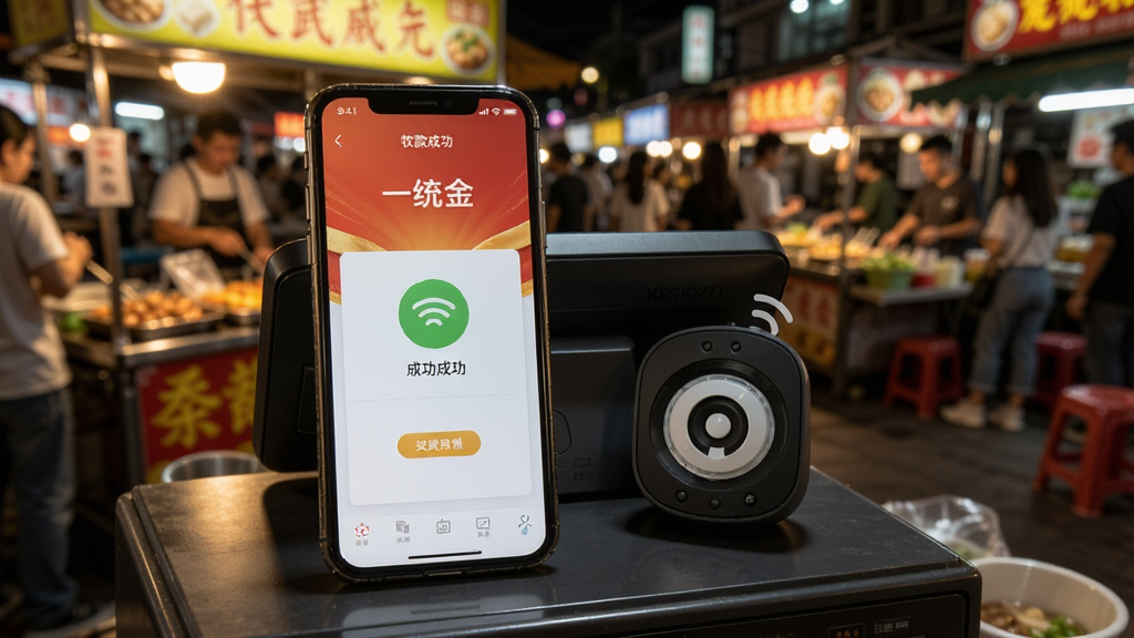 һ���ֻ������տ�̨�ϵ���Ƭ���ͼ���ֻ���Ļ��ʾ��һͳ���տ�ɹ����棬�Ա���һ��С����ͼ��ʾ���������������������ֵ�ҹ��̯λ�������ʵ�ӵ�������������