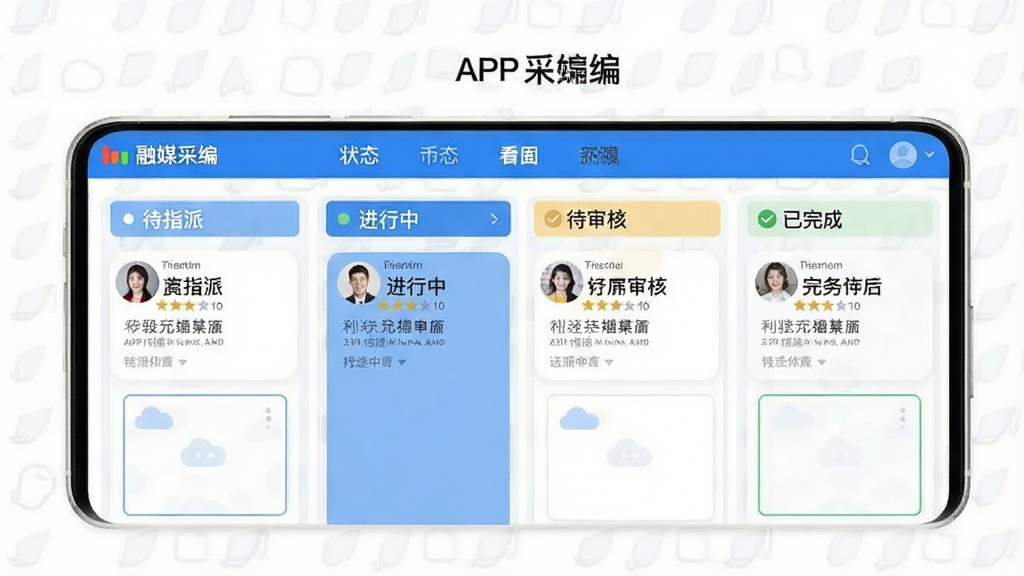 һ��ʾ��ͼ��չʾһ���ֻ���Ļ�С���ý�ɱࡱAPP�����񿴰���棬�����Ϸ����š���ָ�ɡ����������С���������ˡ���������ɡ���״̬����ÿ������Ƭ����Сͷ���������⣬����������������ɫ�Ͱ�ɫΪ������������