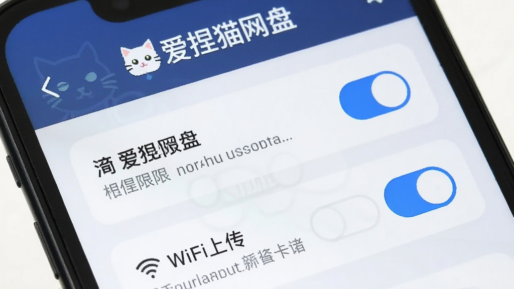 һ��չʾ����è�����������ý����ͼƬ���������ֻ���Ļ��ʾȨ�����ú�WiFi�ϴ����أ��������ֻ�������д���Ű����������Ϊ��ƽ��UI��ƣ�ϸ����'����è����'logo�ڶ��������ذ�ť����ɫ�����������������ɾ����޶���Ԫ��