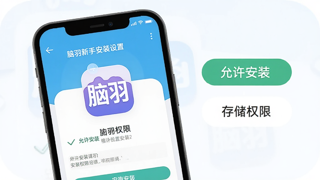 �������ְ�װ���ý��棬����չʾ�ֻ���Ļ�ϵİ�װȨ�����ú�����Appͼ�꣬�Ա��С�������װ�����洢Ȩ�ޡ�����ʾ���֣���������������ִ���ƽ��ϸ��Բ�󣬻��ʸɾ����޶���Ԫ��