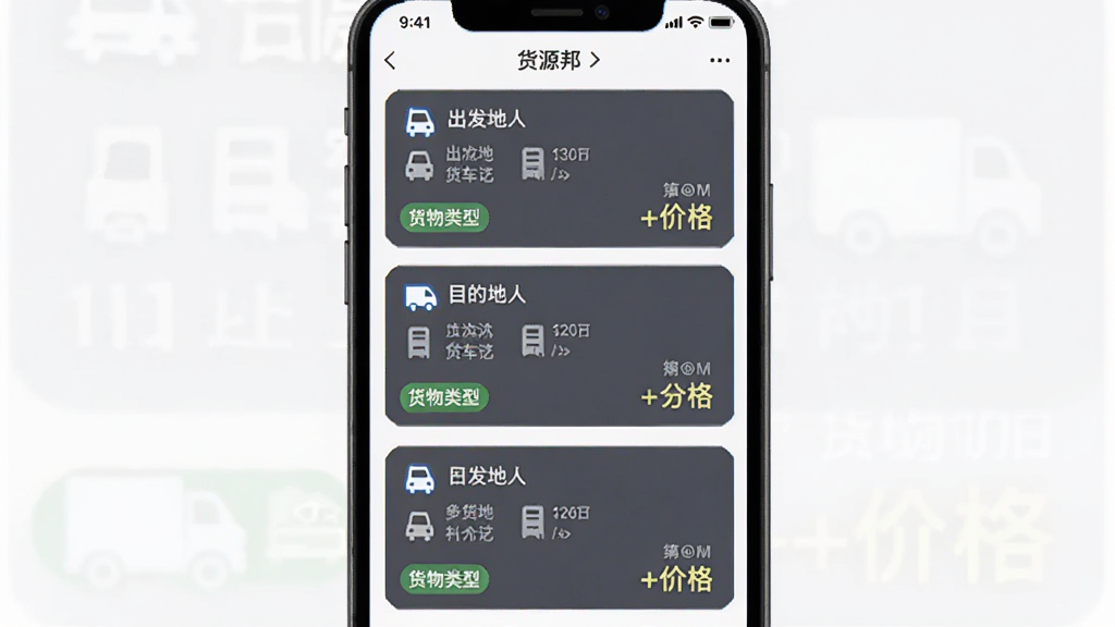 ������˾��Ӧ���еĻ�Դ�б������ͼ������Ϊ�ֻ���Ļ��ʾ������Դ��Ƭ������Ϊ�����б����У��Ű���ÿ����Դ��Ϣ���������ء�Ŀ�ĵء��������ͺͼ۸񣬷�����ƽ����ϸ����ͼ������ֱ�ǩ�����ʸɾ����޶���Ԫ��