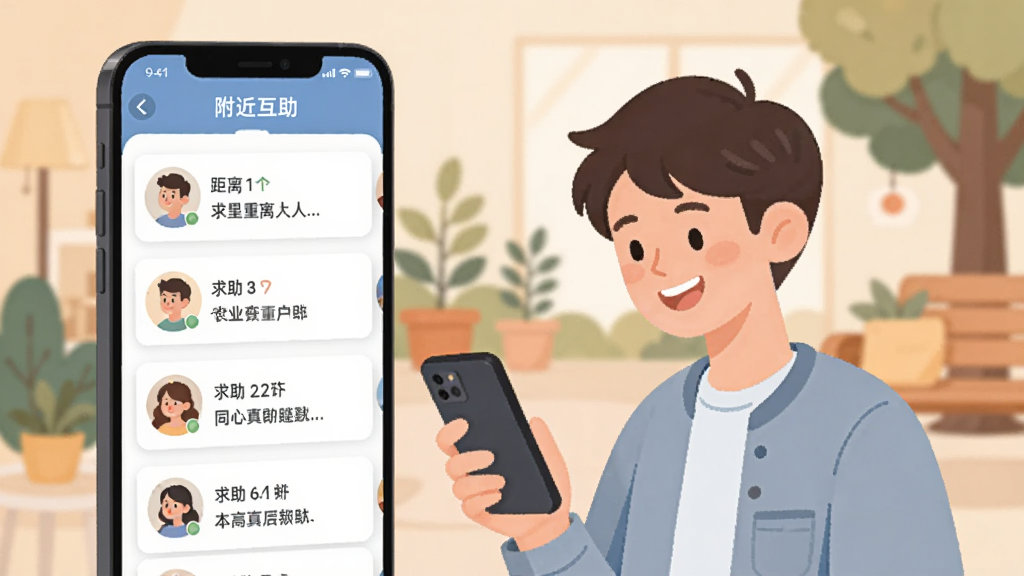 ͬ��App��������ҳ�棬�ֻ���Ļ��ʾ���������б���������Ƭ����Ƭ�����û�ͷ�񡢾�����ʾ�ͼ�̵��������֣���������ܰ������������һλ���������ڿ��ֻ�΢Ц����ƽ�廭���ɫ����ͣ�����ɾ�������Ԫ��