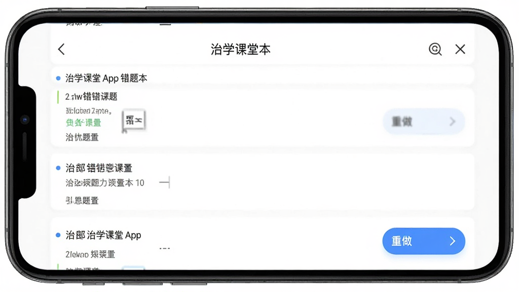 ��ѧ����App���Ȿ���棬�ֻ���Ļ��ʾ�����б���������ť��������ɫ�����沼�����룬����Լ�����ʸɾ����޶���Ԫ��