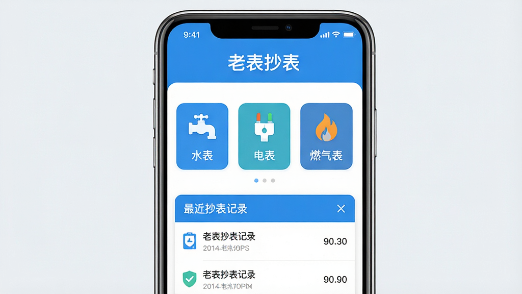 һ��չʾ�ֻ���Ļ��ͼƬ����Ļ�����ϱ�����APP�������棬���涥��д�š��ϱ��������ĸ��֣��м��С�ˮ�������������ȼ������������ͼ�갴ť���·������������¼���б���������ɫ����ˬ������ɫ����������ִ������������ɾ����޶���װ��Ԫ��