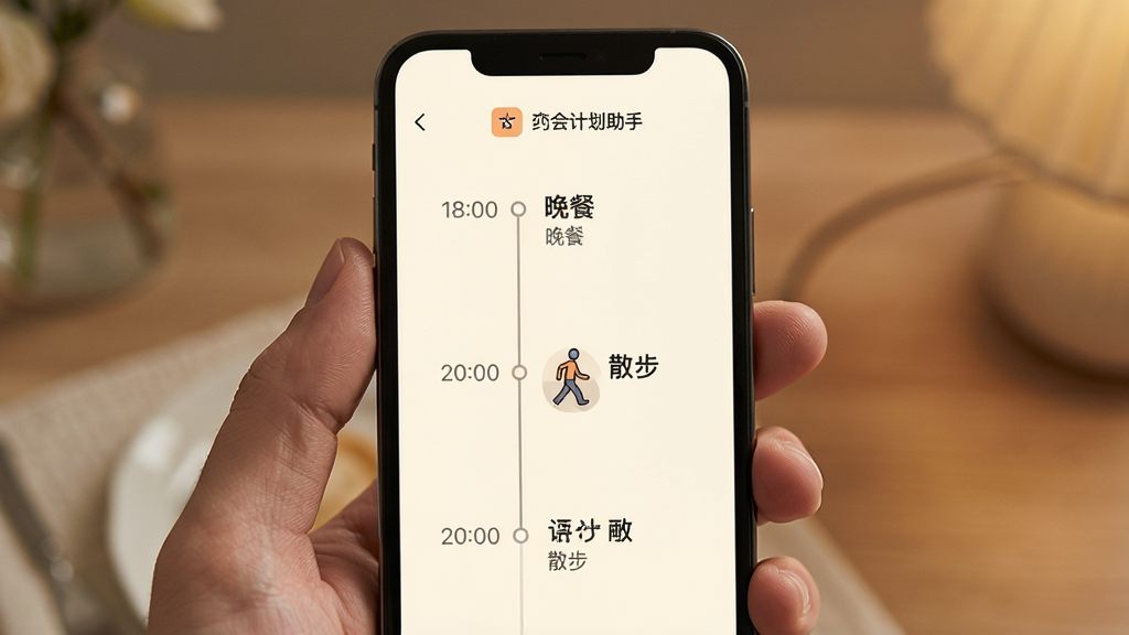����������AppԼ��ƻ����ֽ��棬�ֻ���Ļ����ʾʱ���᲼�֣���ע��18:00 ���͡���20:00 ɢ���������֣�����Ϊ�װ�ɫ�������ܰ���������������ʸɾ����޶���Ԫ��