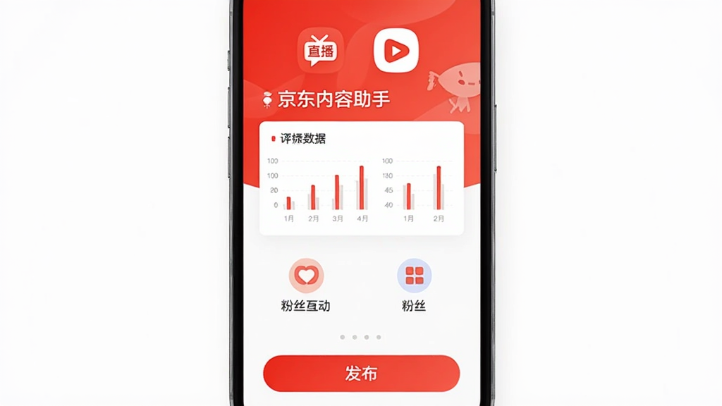 �ֻ���Ļ����չʾ�������������֡�App�������棬�����Ǿ��������ɫ���䣬�����Ϸ���ֱ��ͼ��Ͷ���Ƶͼ�꣬�м�����������ͼ���ͷ�˿����ͼ�꣬�·��з�����ť���������ִ���࣬��ƽ����ƣ������������ɾ��޶���Ԫ��