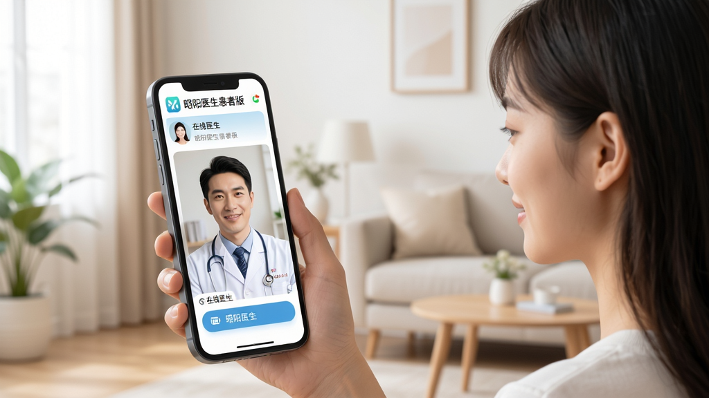 ����ҽ�����߰� �ֻ�Ӧ�ý���չʾ��һλ�����û��������ֻ�����Ļ���ҽ��������Ƶ����ֻ���Ļ�Ϸ���ʾ�š�����ҽ�����߰桱��Logo������ҽ���б��������Ǹɾ�����ľӼһ��������������������ܰ�ִ���ϸ��Բ�󣬻��ʸɾ��޶���Ԫ�أ�����������