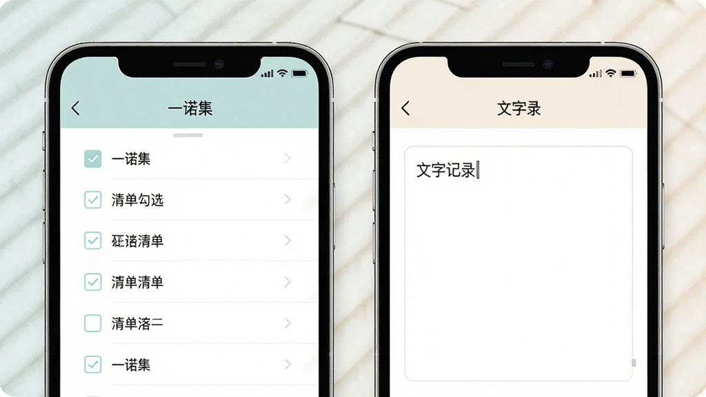 һ��Ӧ�ù���չʾͼ��������ͬʱ���֡�һŵ�������嵥��ѡ��������ּ�¼���棬����Ǵ���ѡ����嵥�б����Ҳ��Ǽ���������������岼�����������ͳһ����ɫ��ͣ�ϸ�ڸɾ��������������޶���Ԫ��
