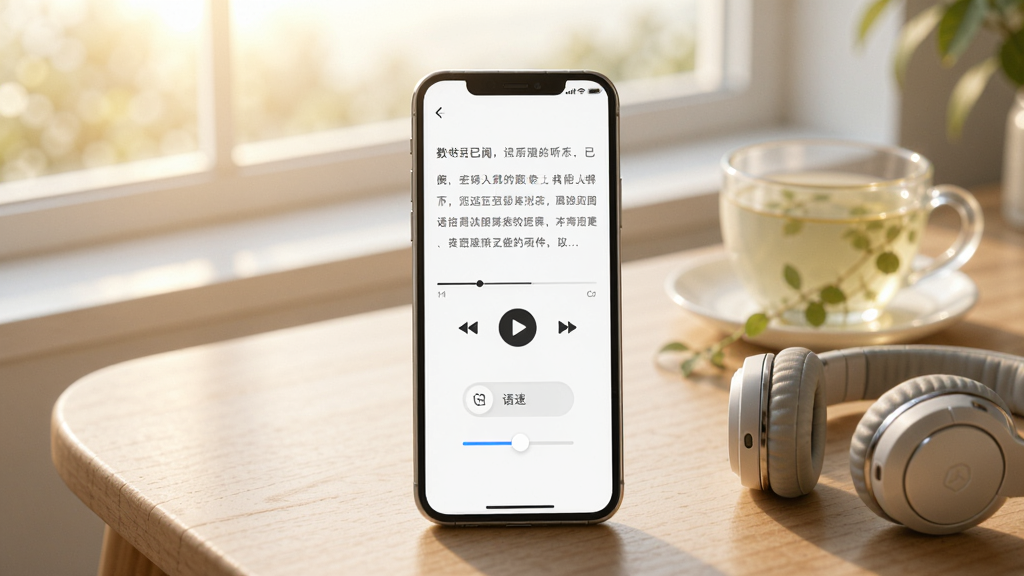һ��չʾ�����ġ�App���鹦�ܵ�ͼƬ��������һ���ֻ����������ϣ���Ļ��ʾ�����ʶ����������ݣ���Ļ�����в��ſ����������ٵ��ڰ�ť���ֻ��Ա���һ���������������峿�Ĵ�̨��һ���裬������ͣ�������������Ȼ�����ʸɾ�