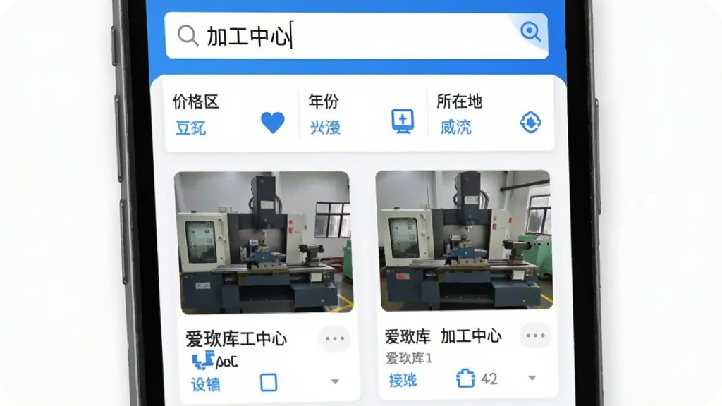 ������App���������ͼ���ֻ���Ļչʾ�豸������ɸѡ���ܣ����������������롰�ӹ����ġ����·���ʾɸѡ���������۸����䡢��ݡ����ڵأ����·���ɸѡ����豸�б������沼������������࣬������ɫ�����ʸɾ���ͼƬ�д��С������⡱���ֱ�ʶ��