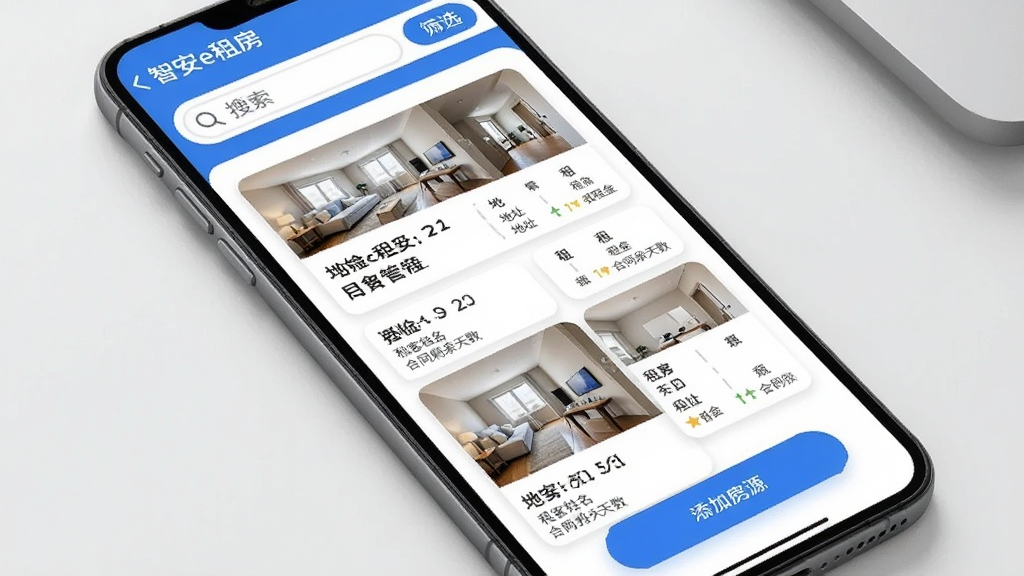 �ǰ�e�ⷿԴ�������棬�ֻ���Ļչʾ��Դ��Ƭ�б���ÿ�ſ�Ƭ����������Ƭ����ַ������������������ͬʣ���������������������ɸѡ��ť���ײ������ӷ�Դ������ť�����岼����ˬ��������ɫ�����ʸɾ�