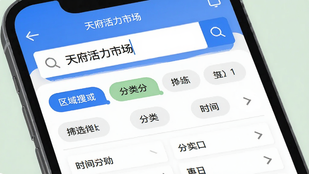 �츮�����г�App������ɸѡ���ܽ��棬����Ϊ�ֻ���Ļ����Ļ����ʾ�츮�����г�����ҳ����������������ؼ��ʣ��·���ʾɸѡ���������򡢷��ࡢʱ��ȣ�����Ϊ�����������·�ɸѡ�����Ű���պ��������Ϊ��ƽ����ƣ�ϸ����ɸѡ��ǩ��ѡ��״̬���������зŴ�ͼ�꣬���ʸ��壬�ɾ��޶���Ԫ��