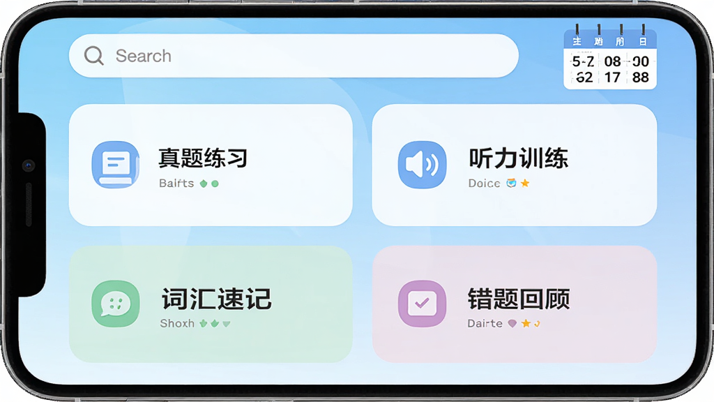 Ӣ������app�����棬�ֻ���Ļ��ʾ������ϰ������ѵ�����ʻ��ټǡ�����ع��ĸ���Ƭ��ť��������ǳ��ɫ���䣬������������͵���ʱ���������岼�ּ�����������ֱ�ע���ԣ�����ִ���ƽ����ϸ��Բ�󣬻��ʸɾ��޶���Ԫ��