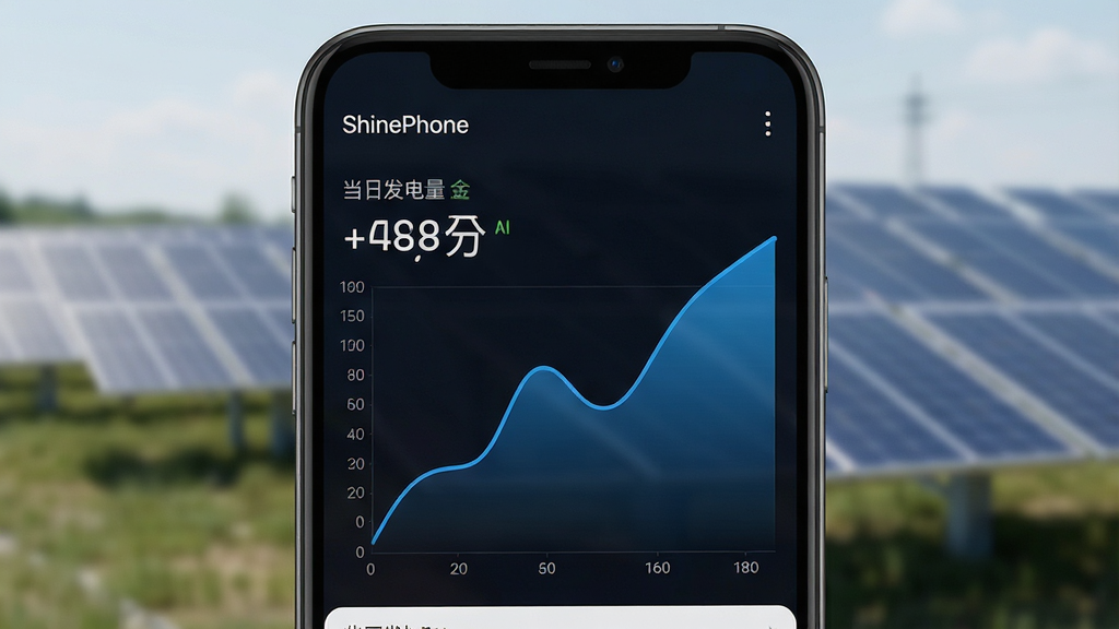 һ��չʾShinePhoneʵʱ���ݼ�ع��ܵ���ͼ��ʾ�ʡ��������ֻ���Ļ��д����Ļ����ʾ��ShinePhone��ʵʱ��������ͼ�����߳�ƽ���Ĳ������������ƣ��Ա��е��շ��������ֺ����������Ϊ�ֻ���Ļռ�ݻ������壬�������黯�Ĺ����վ�������Ű����������дʵ�Ƽ��С�ϸ��������ͼ��ɫΪ��ɫ�������������������ʸɾ����޶���Ԫ�أ����塣
