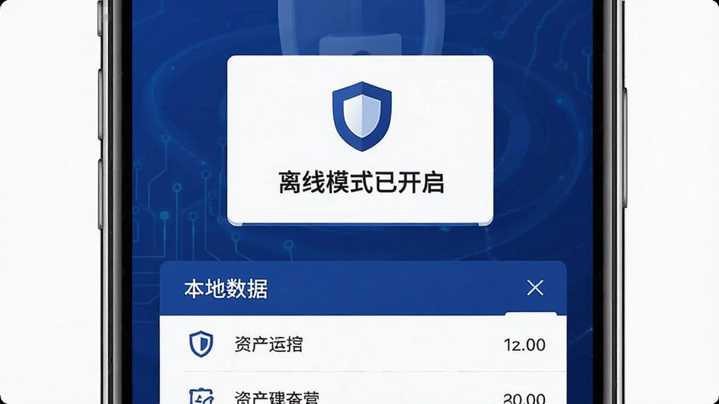 һ�š��ʲ���Ӫ��Ӧ�õ�����ģʽʾ��ͼ���������ֻ���Ļ��ʾ������ģʽ�ѿ�������ʾ���·��Ǳ��������б�������Ϊ����ɫ������Ϊ��ɫ��ͼ��Ϊ������״��������ƫ��ȫ�Ƽ��У����ּ�࣬�����������޶���װ��