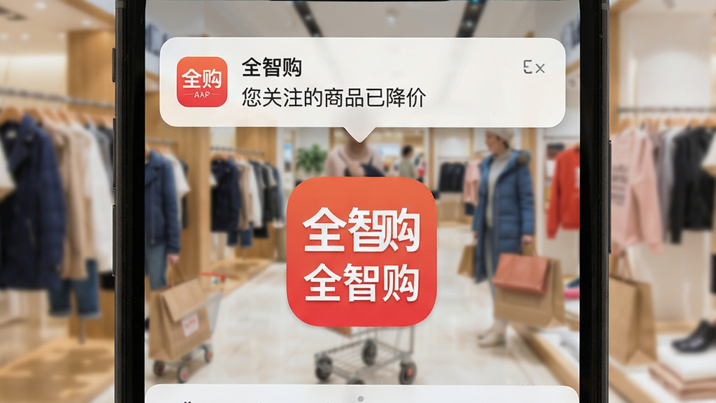 һ��չʾ��ȫ�ǹ���APP���ͽ�������֪ͨ���ֻ������ͼ��֪ͨ������������ע����Ʒ�ѽ��ۡ�����Ϣ���ֻ�������ģ���Ĺ��ﳡ������������ͻ����ȫ�ǹ���APPͼ�꣬�����ʵ��������������޶���װ��