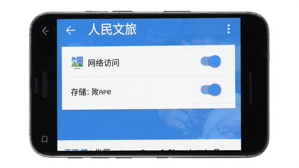 ��������App��װȨ�����ý���ʾ��ͼ���ֻ���Ļ��ʾ��׿ϵͳȨ�޹���ҳ�棬����������ʡ��洢��ȡ��Ȩ�޿��أ�����ɾ����࣬�԰�ɫ����ɫΪ�������������޶���Ԫ��