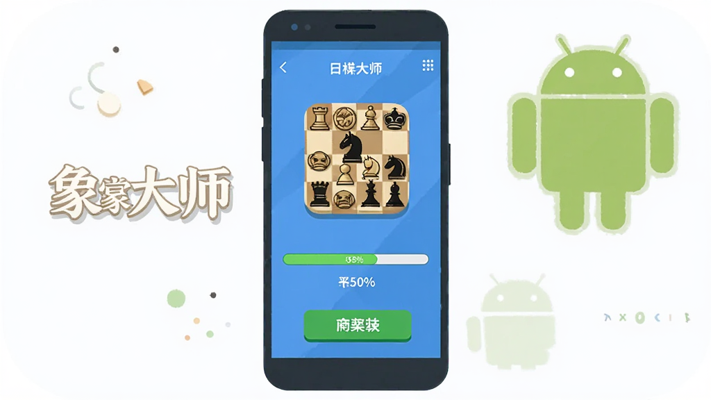 һ��չʾ�ֻ�����Ӧ�ð�װ�����ʾ��ͼ���������ֻ���Ļ����ʾ�Ű�װ����������������ͼ�꣬�Ա������ʦ���ֺͰ�׿�����˱�־������Ϊ���й�ͼ�����Ϊ��ƽ���廭��ϸ���н��ȰٷֱȺͰ�װ��ť�����ʸɾ��޶���Ԫ��