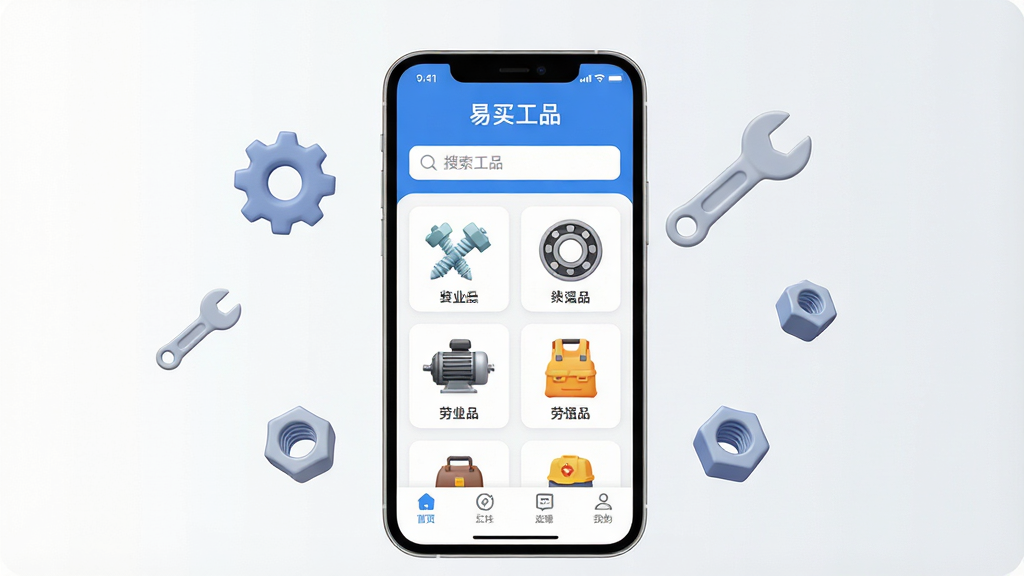 һ��չʾ������Ʒ��APP���Ľ�������ֲ廭������������һ���ִ������ֻ����ֻ���Ļ������������Ļ��ʾ������Ʒ��APP����ҳ��ҳ�涥�����������м��Ǹ��๤ҵƷ����ͼ������˿����С�������ͱ���Ʒ���ײ��е��������ֻ���ΧƯ����һЩ������ҵ�����3DСͼ�꣬����֡����֡���ĸ�������Ǹɾ���ǳ�Ұ׽��䣬����ִ���ƽ��ϸ��Բ�󣬻��ʸɾ����޶���Ԫ��