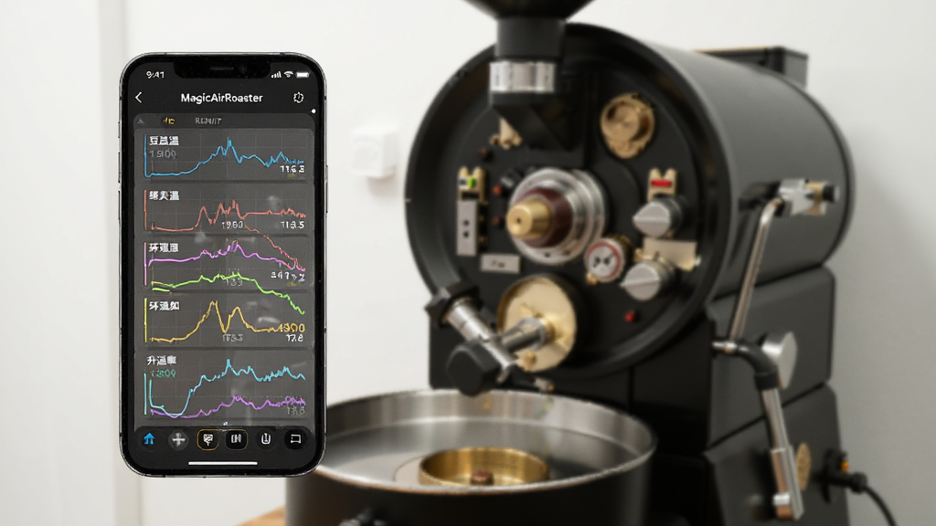 һ��չʾMagicAirRoasterʵʱ�¶����߽����ͼƬ���������ֻ���Ļ��ʾ������ɫ���ߣ���ע�Ŷ��¡������º������ʣ������ǿ��Ⱥ決�����ڹ����ĳ��������ּ�����ˣ�����ִ��Ƽ��У�ϸ�����������ʸɾ��޶���Ԫ��
