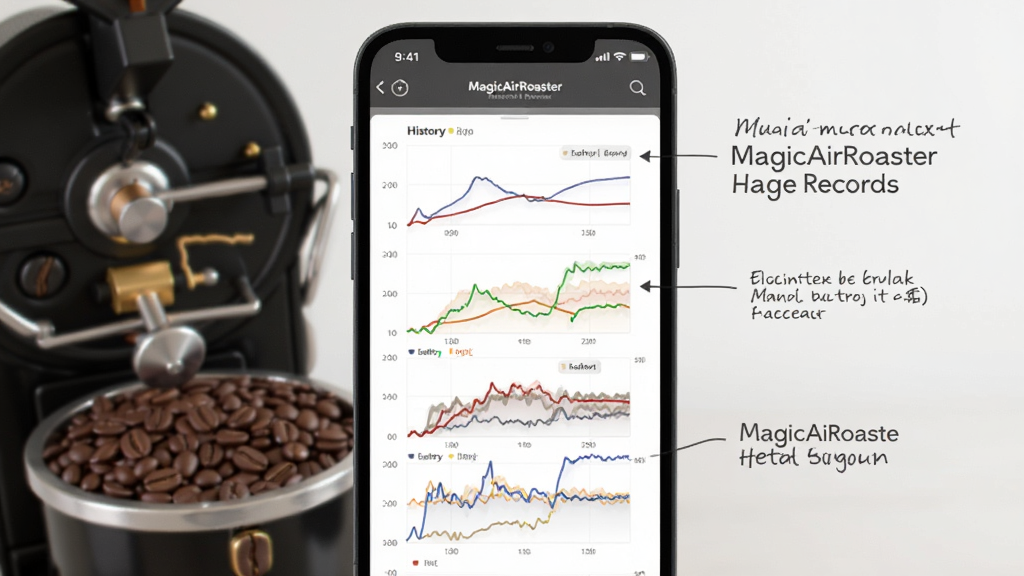 һ��չʾMagicAirRoaster�決��¼��طŹ��ܵ�ͼƬ���������ֻ���Ļ��ʾ������ʷ���ߵ��ӶԱȣ��Ա��б�ǩ�ͱ�ע���֣������ǿ��ȶ��ͺ決�����������룬����Լʵ�ã�ϸ�ڷḻ�����ʸ����޶���Ԫ��