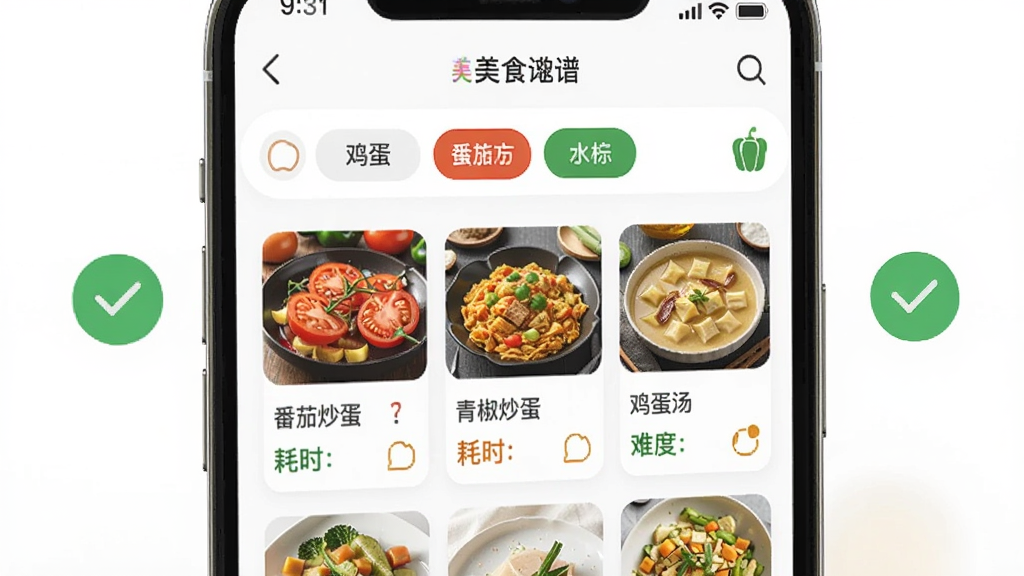 ����ʳ��Ӧ����ʳ��ƥ����棬����������ʾ���������ѡ��ཷ����ʳ�ı�ǩ���·��г����ѳ������ཷ��������������ƥ����׿�Ƭ��ÿ�ſ�Ƭ��ע��ʱ���Ѷȣ��ֻ���Ļ��Ե����ɫ�Թ�ͼ���ʾƥ��ɹ���������ˬ�����ʸɾ�