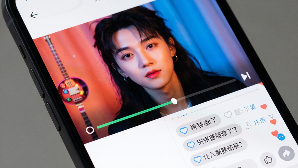 一张展示玉梦Live软件内部播放界面的特写图,主体是手机屏幕上的直播画面,布局上画面占据主要区域,右下角有清晰的聊天互动窗口,排版整洁,风格是简约现代风,细节上能看到画面色彩饱满,加载进度条瞬间满格,画质清晰锐利,干净无多余元素
