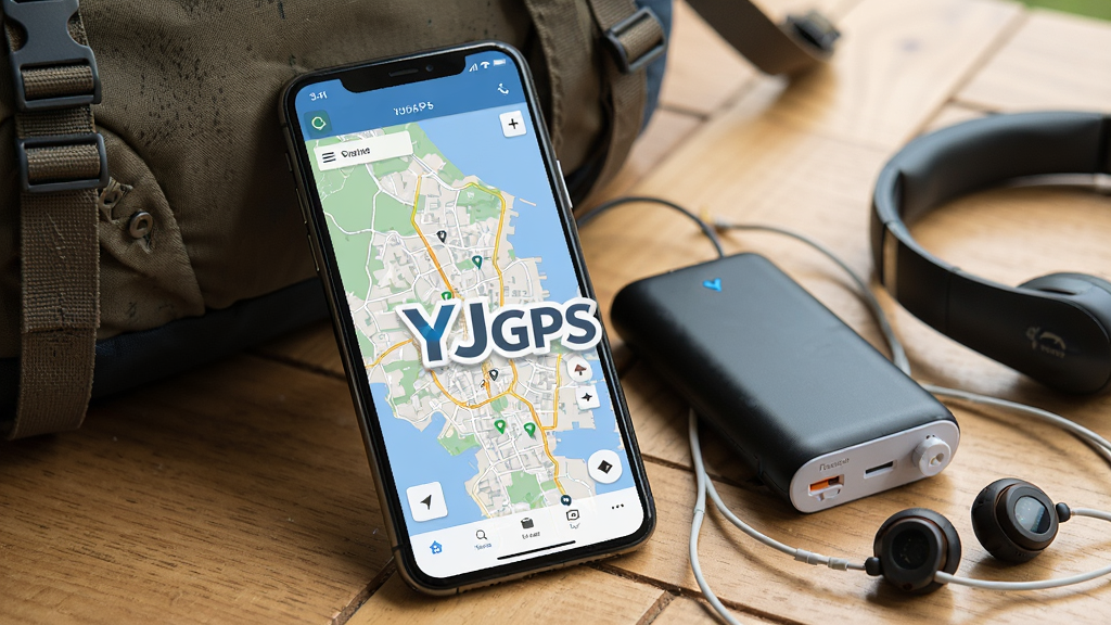 һ��չʾYJGPS���ߵ�ͼ���ܵ�ͼƬ���������ֻ���Ļ��ʾ��һ�������صĳ������ߵ�ͼ����ͼ���С�YJGPS���ı�ʶˮӡ���ֻ��Ա߷���һ����籦��һ�������������ǻ��ⱳ����һ�ǣ���������������Ȼ��ϸ�ڷḻ�����ʸɾ��޶���Ԫ��