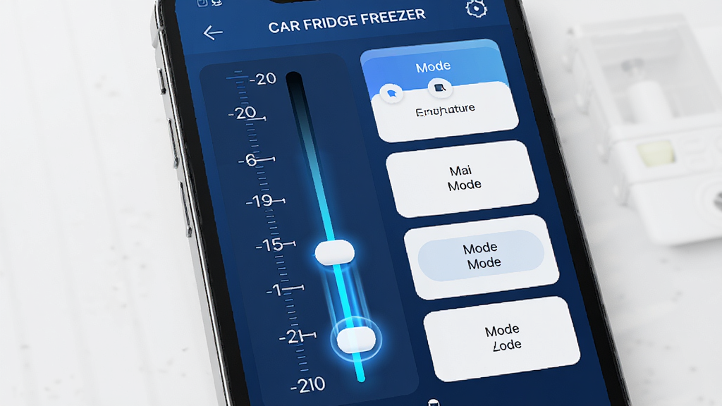 CAR FRIDGE FREEZERӦ�����¶ȵ��ڽ����AI��ͼ���������ֻ���Ļ��ʾ�¶ȵ��ڻ����ģʽѡ��Ƭ�������ϻ����-20��20�̶���������Ƭ�������룬�Ű����������ʽ���֣����Ϊ��ˬ�����׿Ƽ��磬ϸ���ϻ�����з�����βЧ�������ʸ��壬�޶���Ԫ�ء�